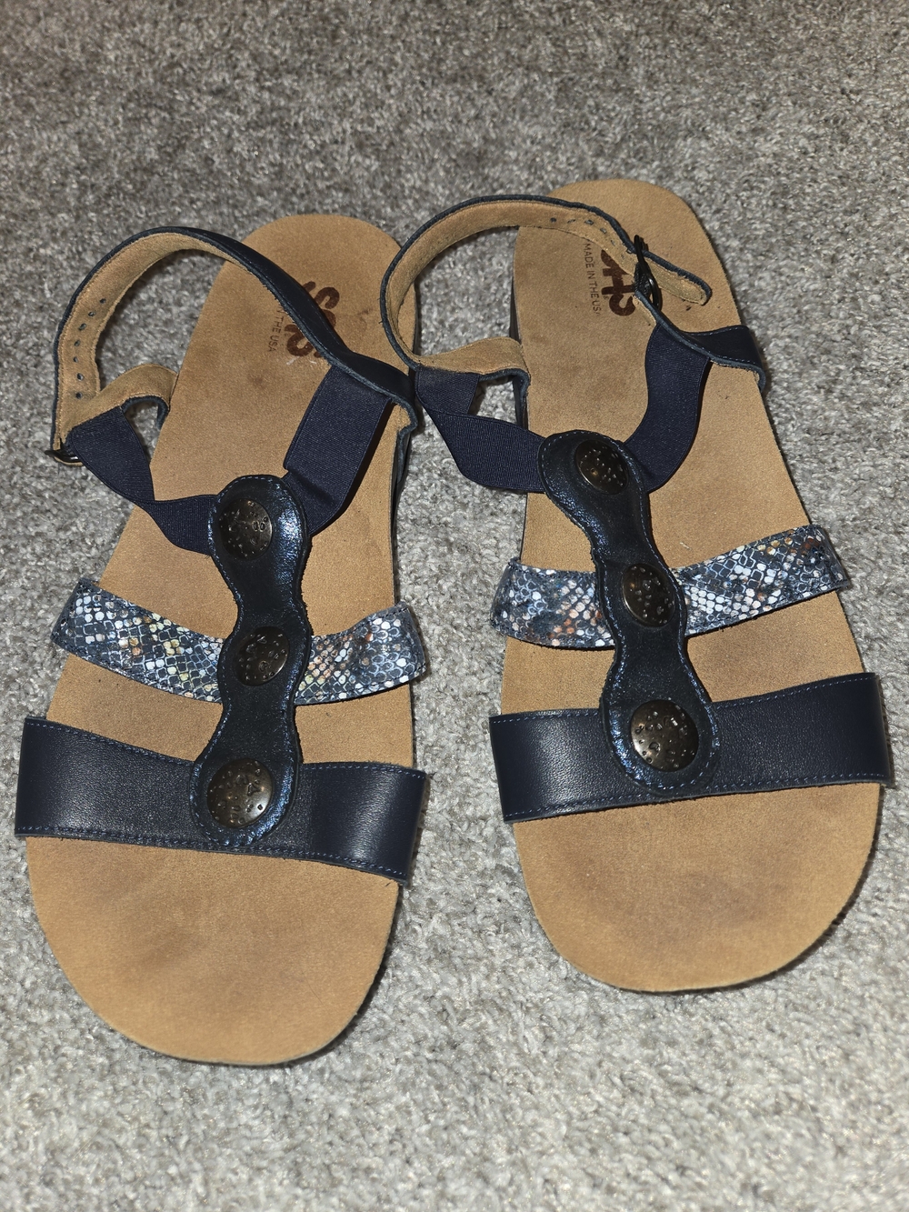 SAS Women’s Navy Blue Multi-Accent Slingback Sandals 11